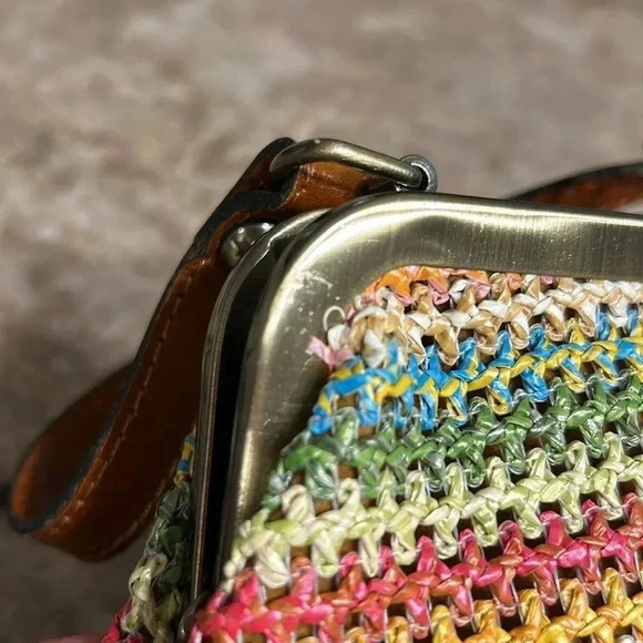 Patricia Nash satchel,purse,Laureana.Coral  multi Spanish ,woven,zig zag,boho - Picture 14 of 15